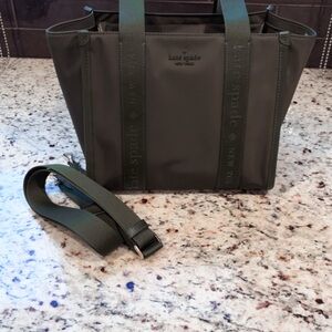 Brand New Kate Spade Olive Green Tote With Shoulder Strap Option